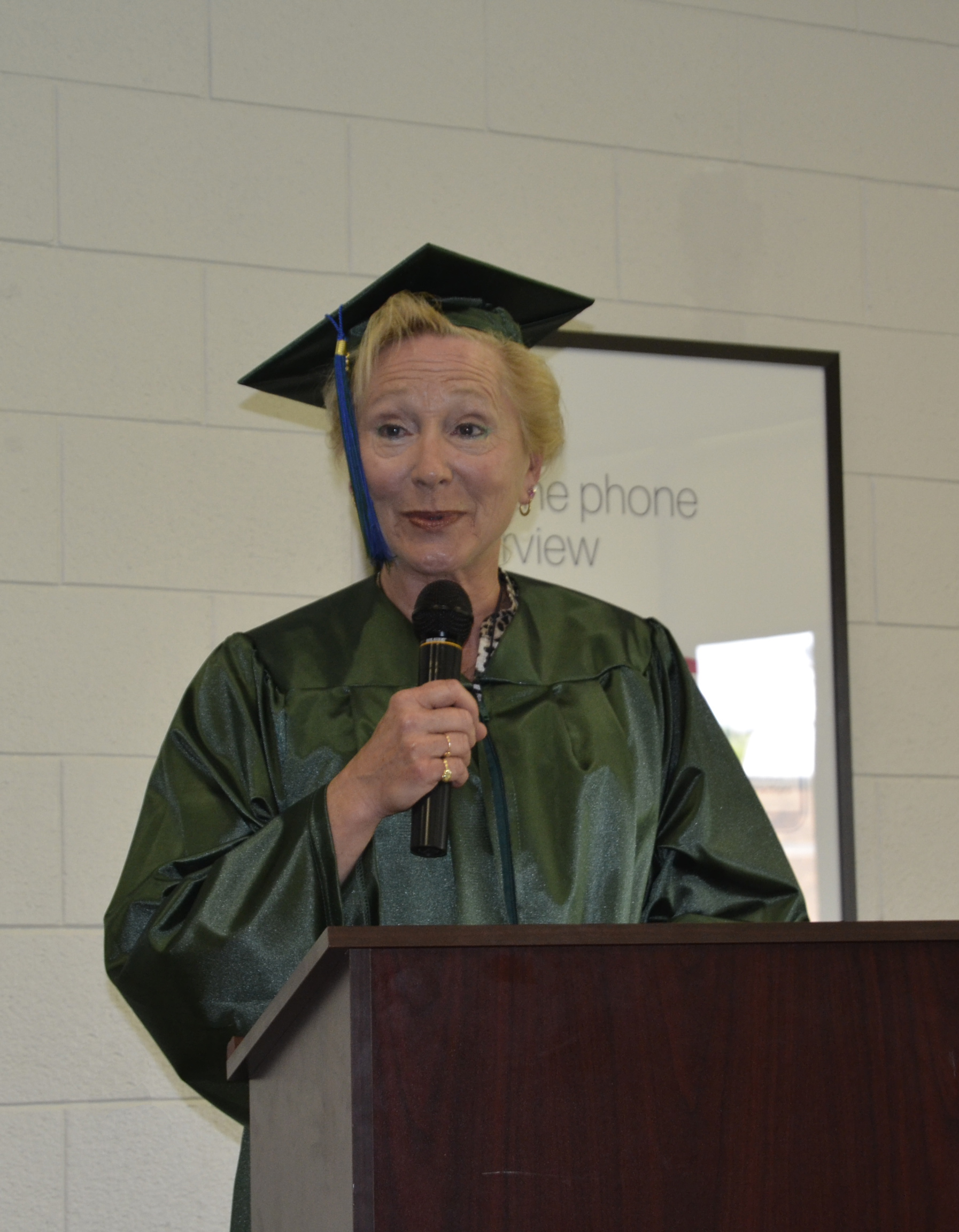 Graduate Brenner Addresses Class at CNA Graduation