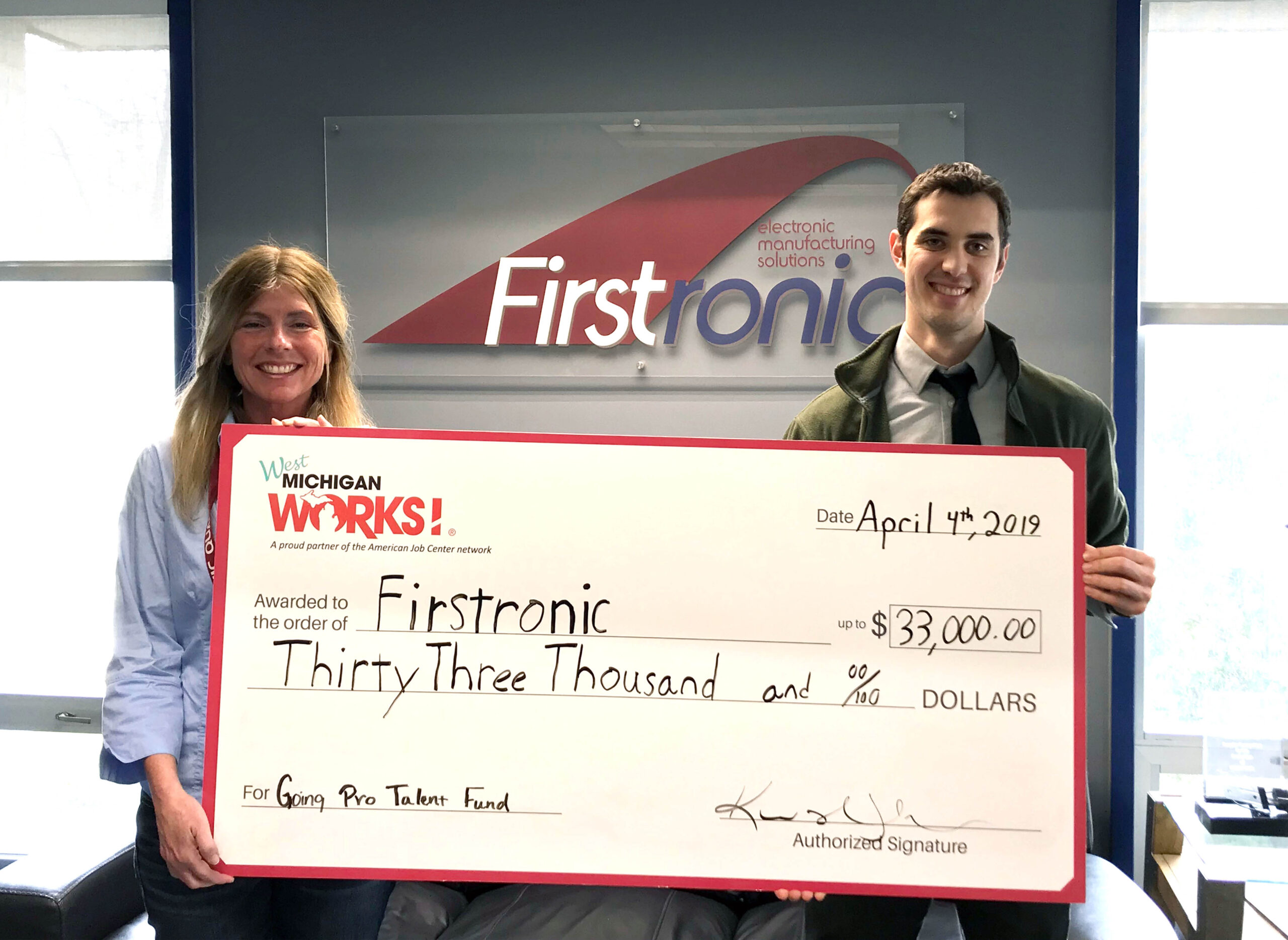 Firstronic, one of 223 employers who received Going PRO awards in 2019