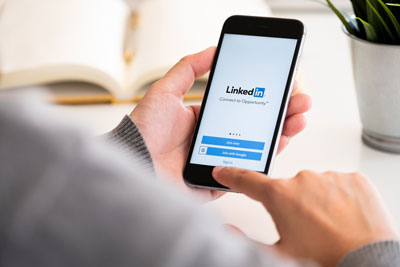 LinkedIn Profile on Mobile Device
